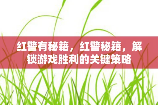 红警有秘籍，红警秘籍，解锁游戏胜利的关键策略