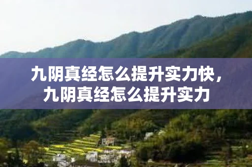九阴真经怎么提升实力快，九阴真经怎么提升实力