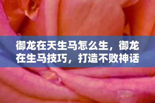 御龙在天生马怎么生，御龙在生马技巧，打造不败神话的秘诀
