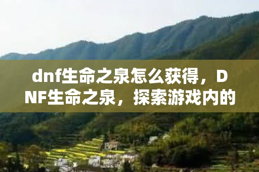 dnf生命之泉怎么获得，DNF生命之泉，探索游戏内的神秘泉水