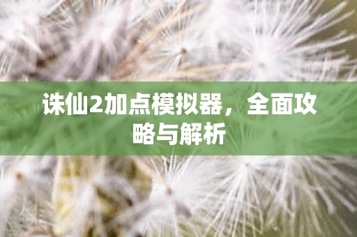 诛仙2加点模拟器图片