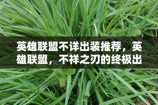 英雄联盟不详出装推荐，英雄联盟，不祥之刃的终极出装指南