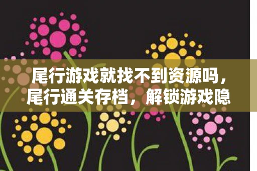 尾行游戏就找不到资源吗，尾行通关存档，解锁游戏隐藏秘密的终极指南
