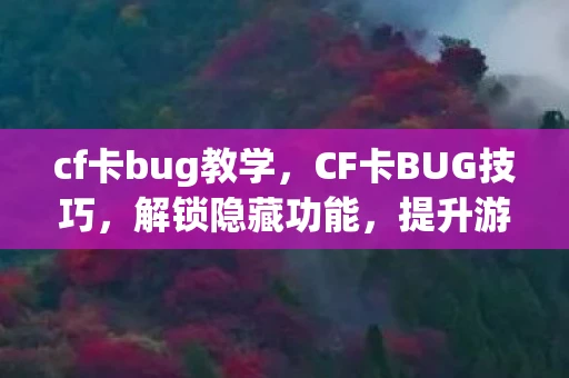 cf卡bug教学，CF卡BUG技巧，解锁隐藏功能，提升游戏体验