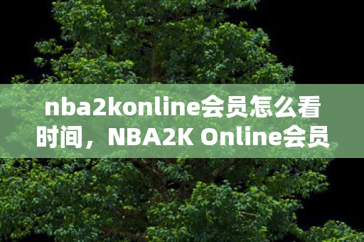 nba2konline会员怎么看时间，NBA2K Online会员，解锁你的篮球梦想
