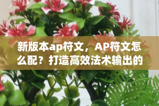 新版本ap符文，AP符文怎么配？打造高效法术输出的符文搭配指南