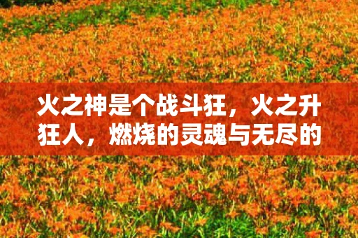 火之神是个战斗狂,火之升狂人,燃烧的灵魂与无尽的追求 火之神是个战斗狂,火之升狂人,燃烧的灵魂与无尽的追求