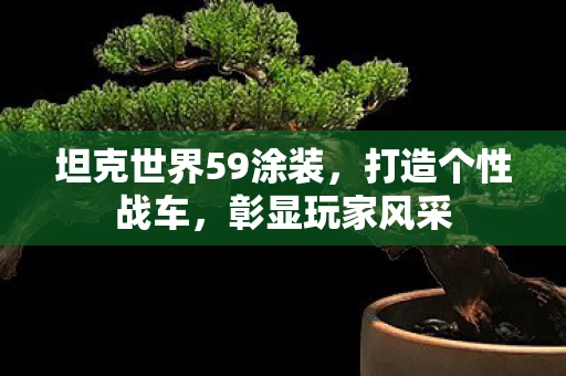 坦克世界59涂装，打造个性战车，彰显玩家风采