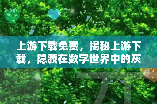 上游下载免费，揭秘上游下载，隐藏在数字世界中的灰色地带