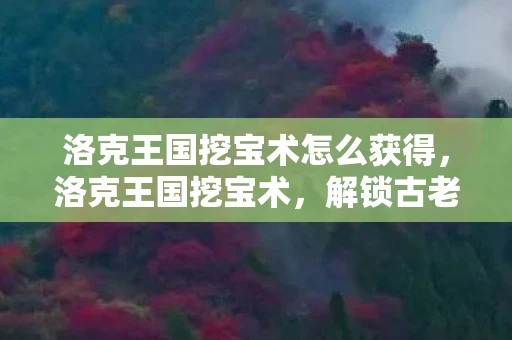 洛克王国挖宝术怎么获得，洛克王国挖宝术，解锁古老宝藏的奇幻之旅