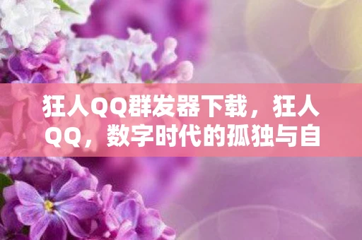 狂人QQ群发器下载，狂人QQ，数字时代的孤独与自我表达