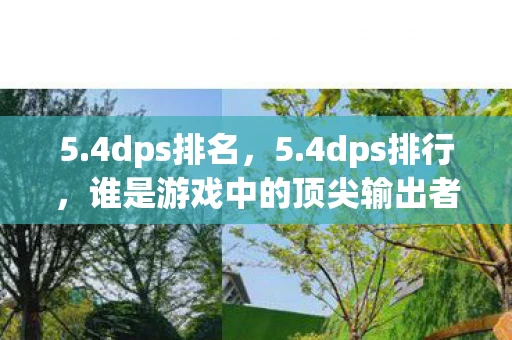 5.4dps排名，5.4dps排行，谁是游戏中的顶尖输出者？