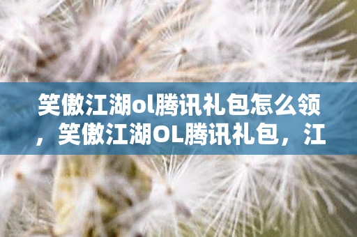 笑傲江湖ol腾讯礼包怎么领，笑傲江湖OL腾讯礼包，江湖路上的必备神器