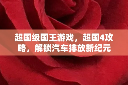 超国级国王游戏，超国4攻略，解锁汽车排放新纪元