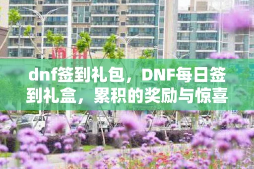 dnf签到礼包，DNF每日签到礼盒，累积的奖励与惊喜