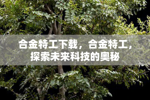 合金特工下载，合金特工，探索未来科技的奥秘