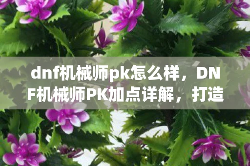 dnf机械师pk怎么样,DNF机械师PK加点详解,打造无敌机械战神 dnf机械师pk怎么样,DNF机械师PK加点详解,打造无敌机械战神