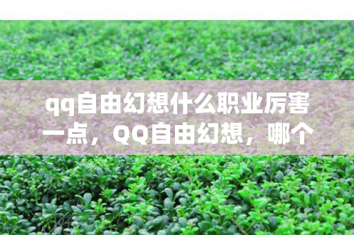 qq自由幻想什么职业厉害一点，QQ自由幻想，哪个职业最厉害？