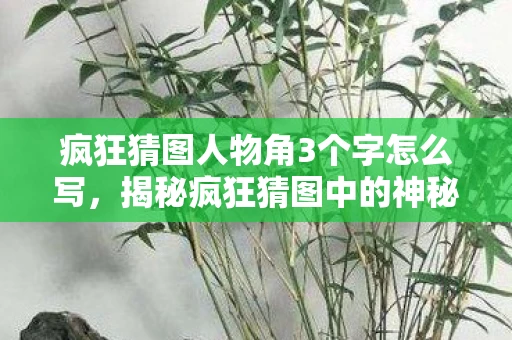 疯狂猜图人物角3个字怎么写，揭秘疯狂猜图中的神秘人物，角3究竟是谁？