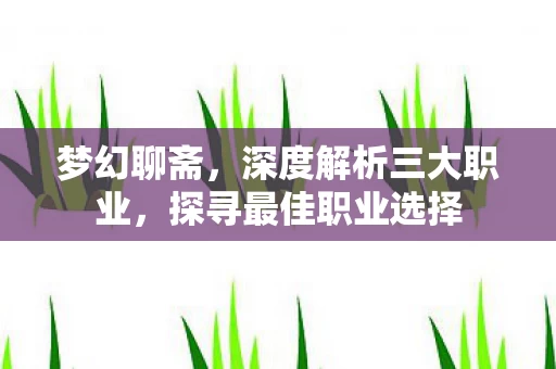 深度解析三大职业图片