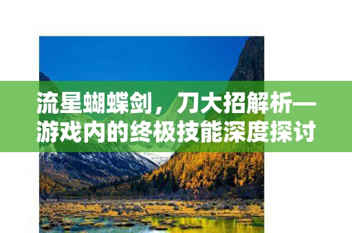 游戏内的终极技能深度探讨图片