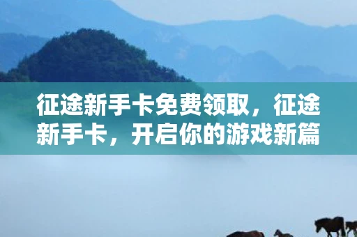 征途新手卡免费领取，征途新手卡，开启你的游戏新篇章