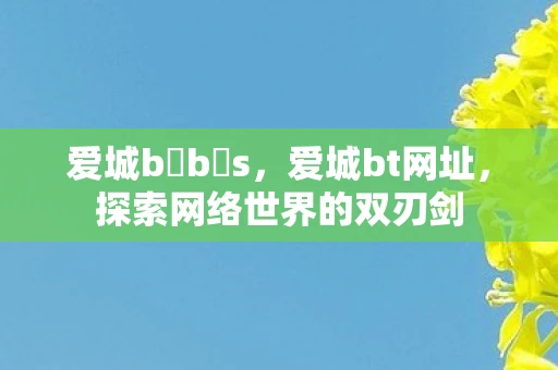 爱城b b s,爱城bt网址,探索网络世界的双刃剑 爱城b b s,爱城bt网址,探索网络世界的双刃剑