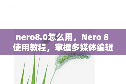 nero8.0怎么用,Nero 8 使用教程,掌握多媒体编辑与刻录的必备技能 nero8.0怎么用,Nero 8 使用教程,掌握多媒体编辑与刻录的必备技能