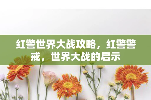 红警世界大战攻略,红警警戒,世界大战的启示 红警世界大战攻略,红警警戒,世界大战的启示