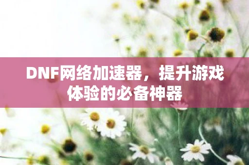 DNF网络加速器,提升游戏体验的必备神器 DNF网络加速器,提升游戏体验的必备神器