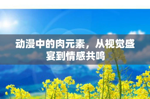 动漫中的肉元素，从视觉盛宴到情感共鸣