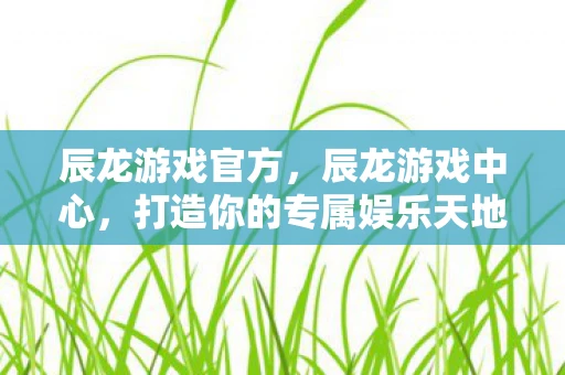 辰龙游戏官方，辰龙游戏中心，打造你的专属娱乐天地