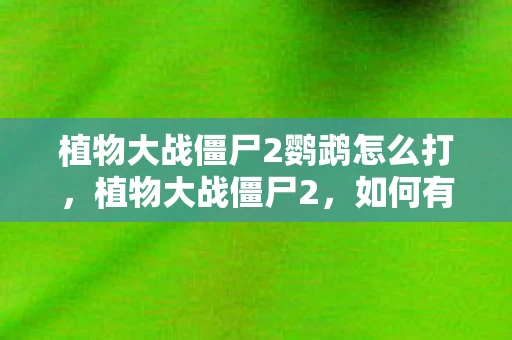 植物大战僵尸2鹦鹉怎么打，植物大战僵尸2，如何有效击败鹦鹉
