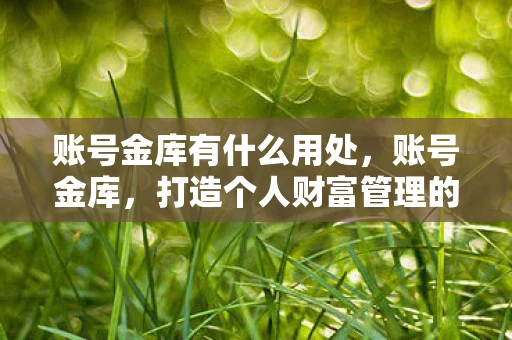 账号金库有什么用处，账号金库，打造个人财富管理的智能平台