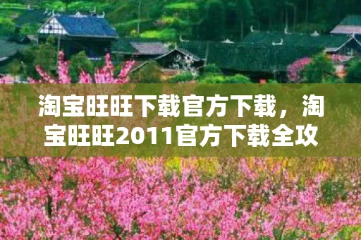 淘宝旺旺下载官方下载，淘宝旺旺2011官方下载全攻略