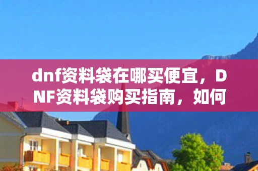dnf资料袋在哪买便宜，DNF资料袋购买指南，如何找到最实惠的购买渠道