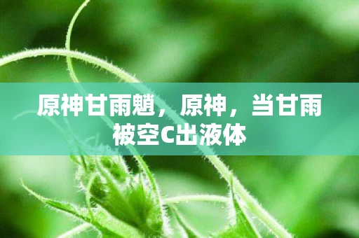 原神甘雨魈，原神，当甘雨被空C出液体