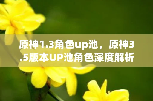 原神1.3角色up池，原神3.5版本UP池角色深度解析，新角色迪希雅与复刻角色赛诺、申鹤
