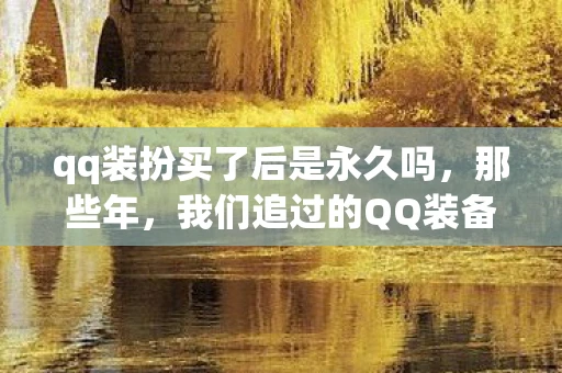 qq装扮买了后是永久吗，那些年，我们追过的QQ装备