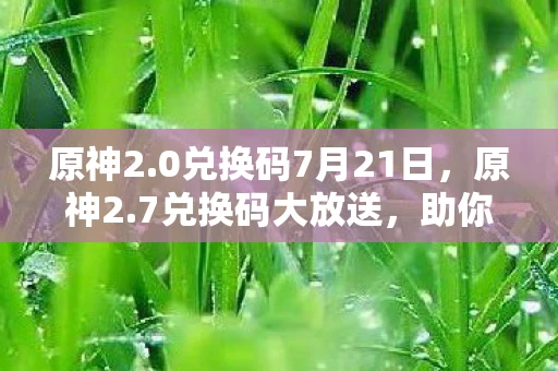 原神2.0兑换码7月21日，原神2.7兑换码大放送，助你畅游提瓦特大陆！