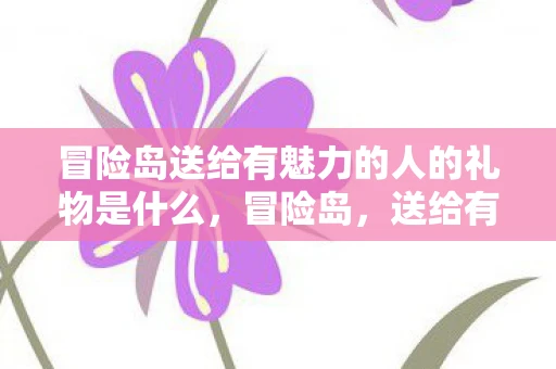 冒险岛送给有魅力的人的礼物是什么，冒险岛，送给有魅力的人的礼物