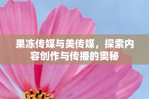 果冻传媒与美传媒，探索内容创作与传播的奥秘