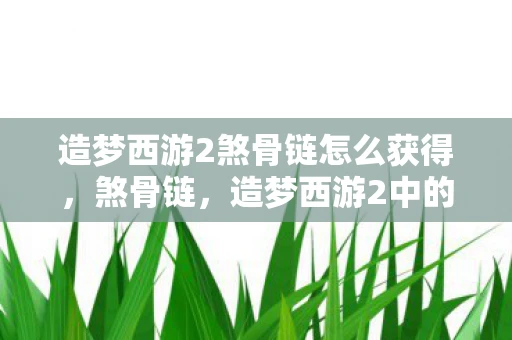 造梦西游2煞骨链怎么获得，煞骨链，造梦西游2中的神秘宝物