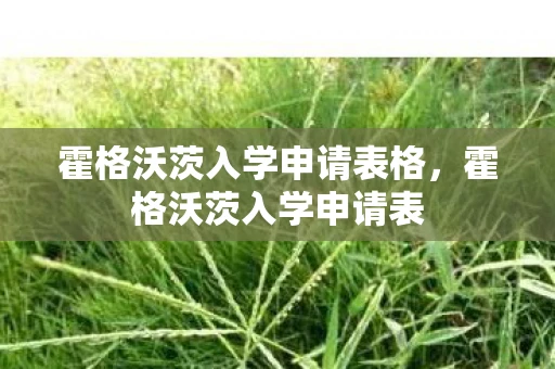 霍格沃茨入学申请表格，霍格沃茨入学申请表