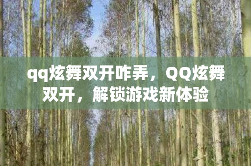 qq炫舞双开咋弄，QQ炫舞双开，解锁游戏新体验