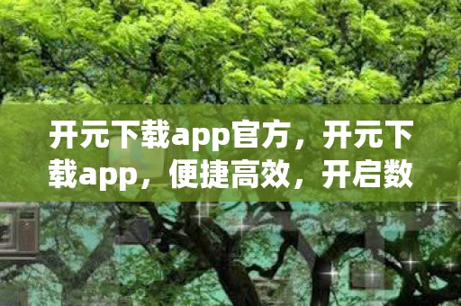 开元下载app官方，开元下载app，便捷高效，开启数字生活新篇章