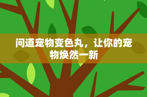 让你的宠物焕然一新图片