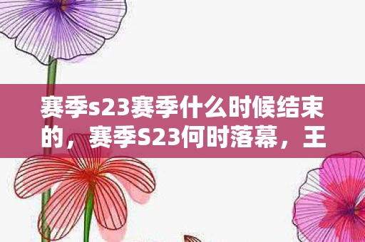 赛季s23赛季什么时候结束的，赛季S23何时落幕，王者荣耀的荣耀与期待