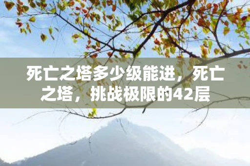 死亡之塔多少级能进，死亡之塔，挑战极限的42层