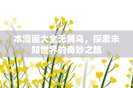 本漫画大全无翼乌，探索未知世界的奇妙之旅